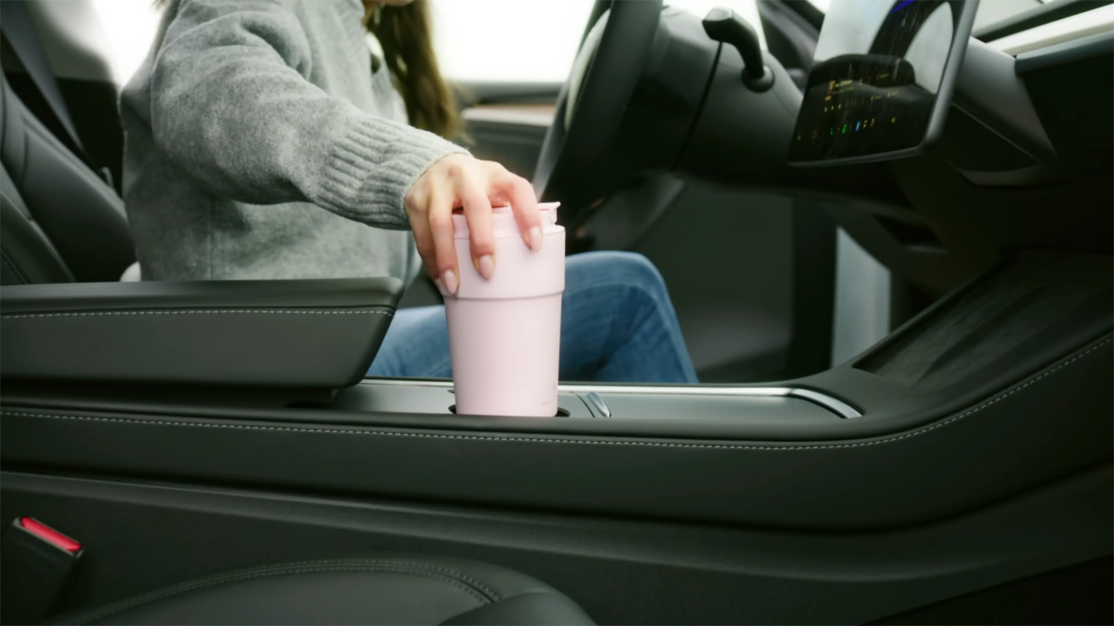 Im Auto.